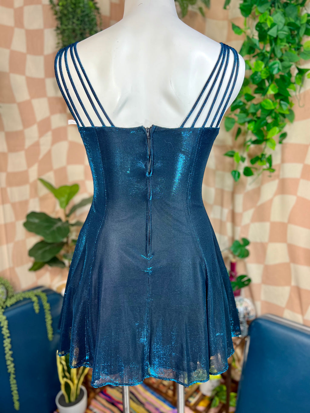 Vintage All That Jazz Shimmery Mini Dress, 11/12