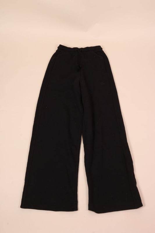 Black Adidas Wide Leg Sweat Pants, XS