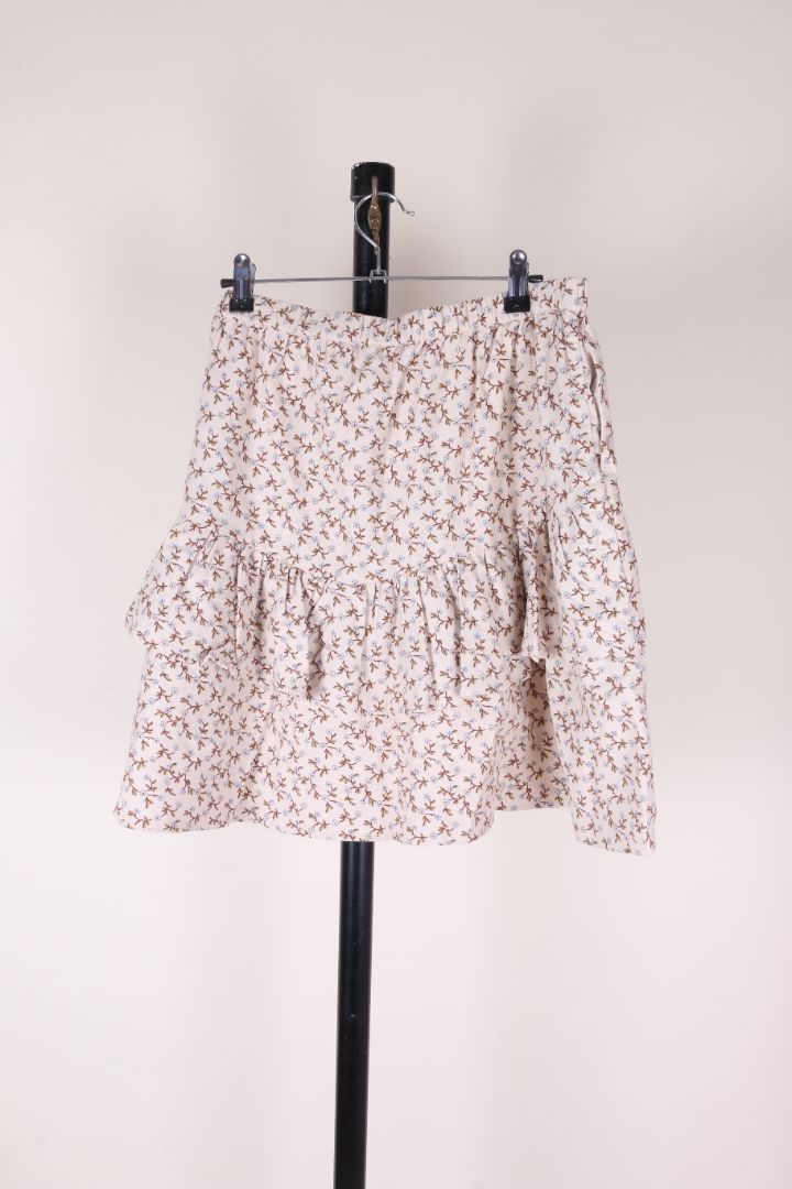 Tan Madewell Ruffle Skirt, L