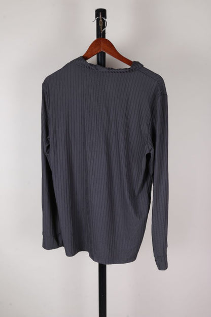 Gray Shein Polo Long Sleeve, M