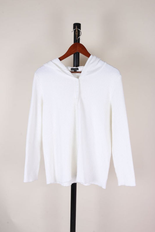 White COCO + CARMEN Ribbed Long Sleeve, S