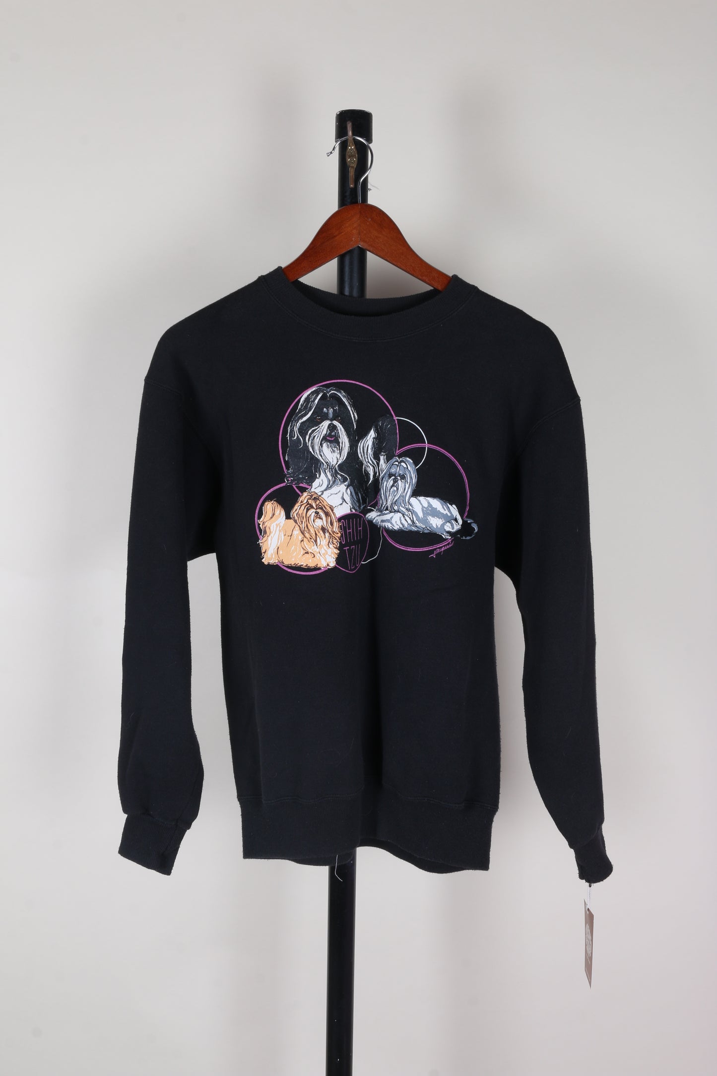 Black Hanes Crewneck, M