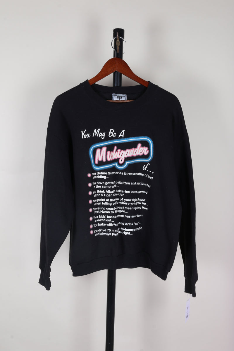 Black Lee Crewneck, L