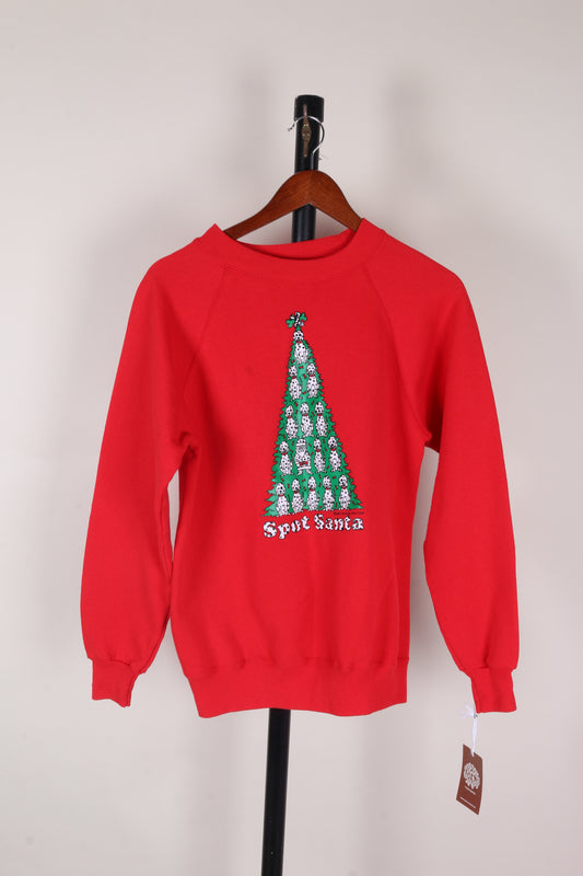 Red Hanes Christmas Crewneck, M