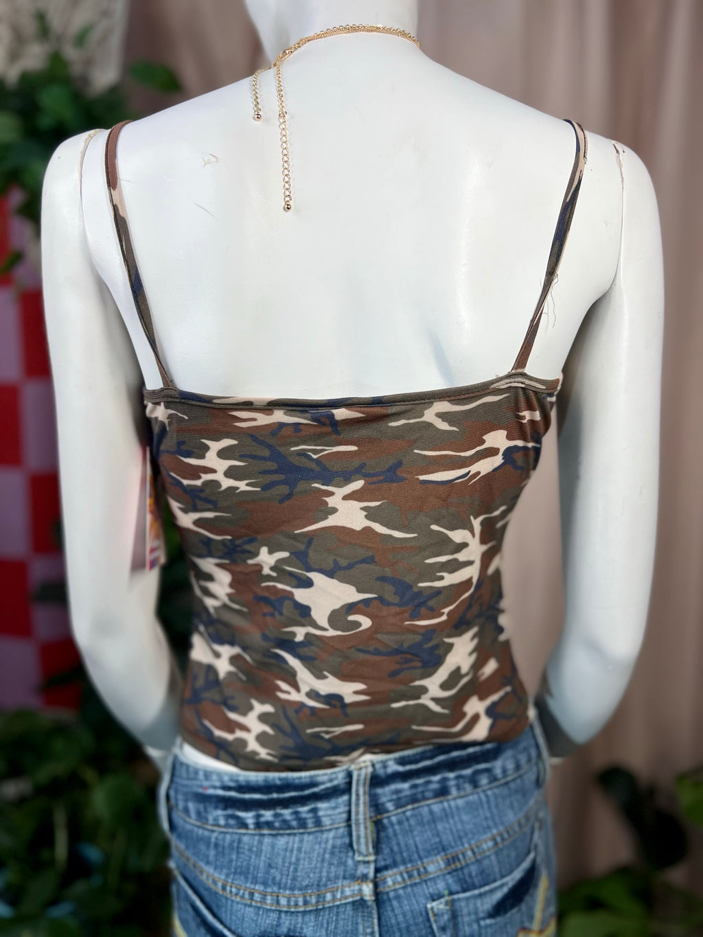 y2k Camo Los Angeles Express Cami, S