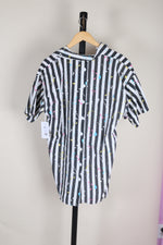 B&W Striped Try 1 S/S Button Down, L