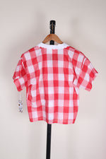 Red/White Candie's Button Up Tee, S