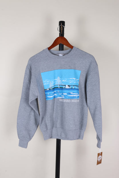 Gray/Blue Jerzees Mackinac Bridge Pullover, S