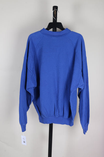 Blue Wek the World Collared Sweatshirt, 3