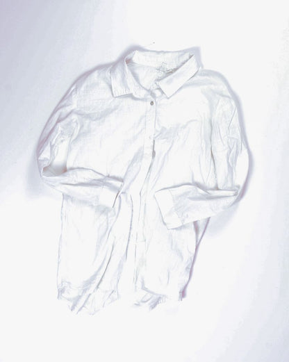 White Roxy Button Down, S
