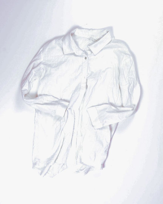 White Roxy Button Down, S