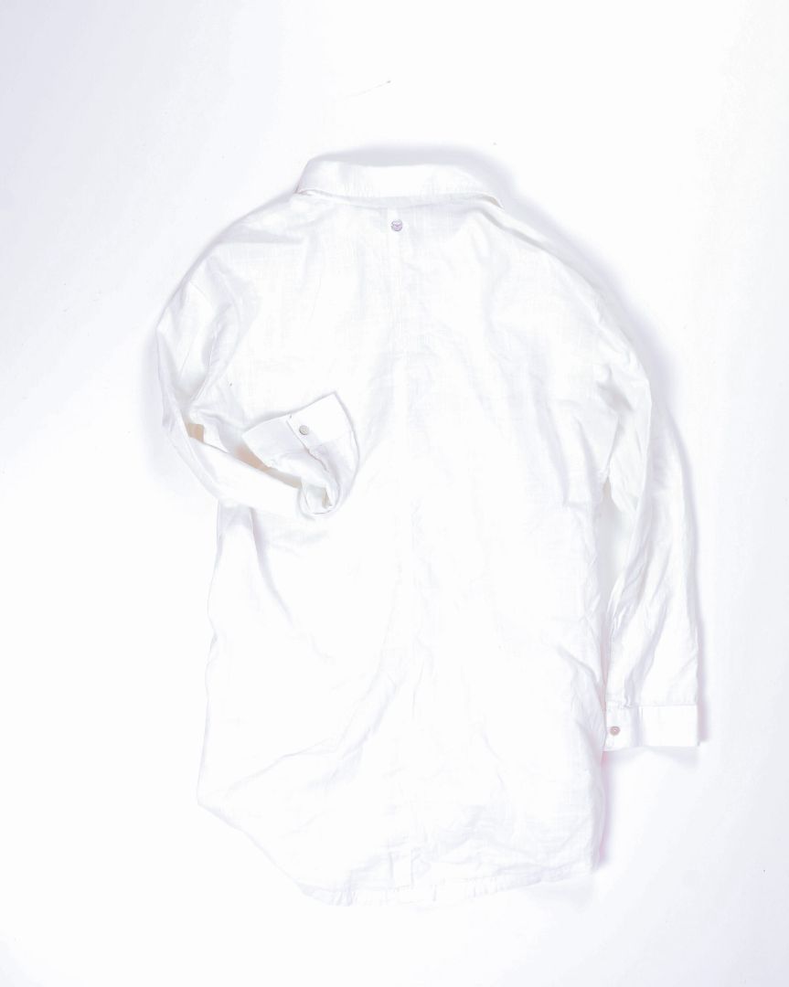 White Roxy Button Down, S