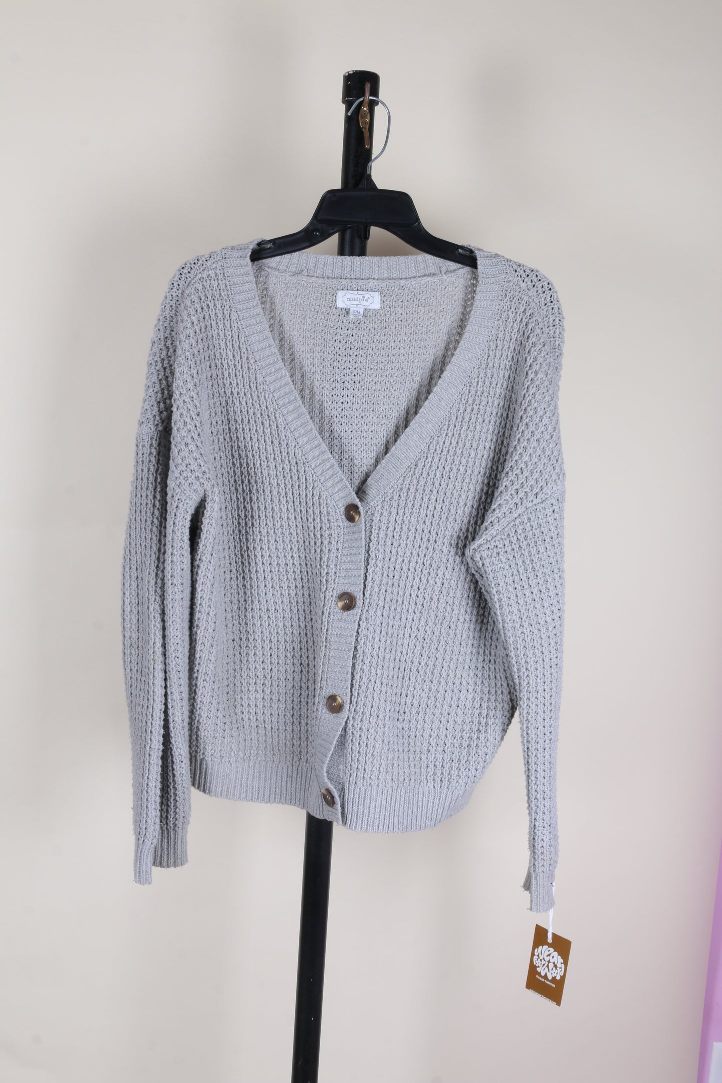 Grey Mudpie Buttoned Sweater, S/M