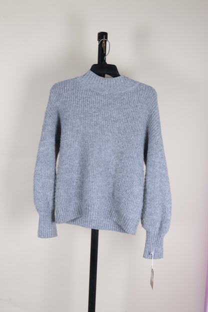 Grey Evereve Mockneck Sweater, S