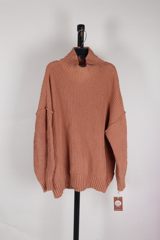 Orange Aerie Mockneck Sweater, S