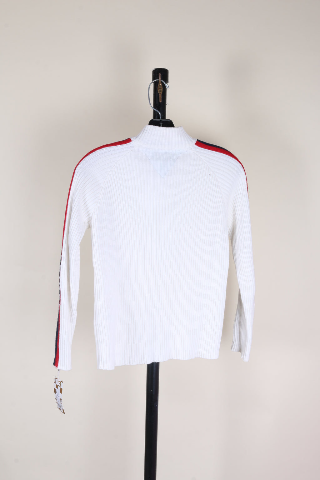 White Tommy Hilfiger Ribbed Sweater, S