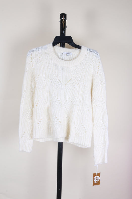 White Madewell Knit Sweater, XS