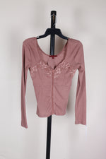 Brown Red by BKE Lace Blouse, M