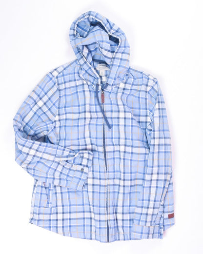 Blue L.L. Bean Flannel w Hood, XL