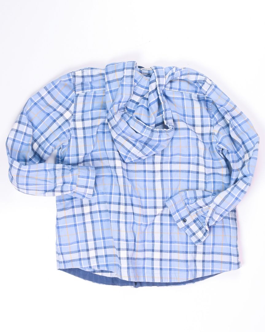 Blue L.L. Bean Flannel w Hood, XL