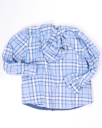 Blue L.L. Bean Flannel w Hood, XL