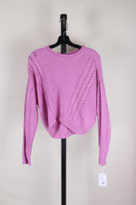 Pink Charlotte Russe Cropped Sweater, M