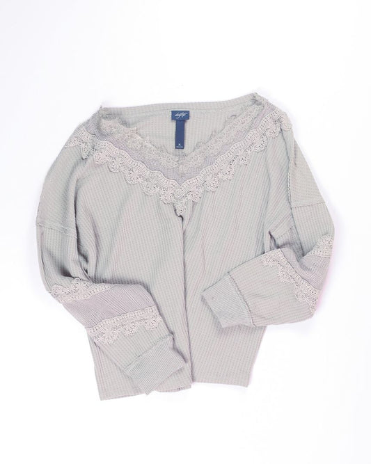 Green Daytrip Lace Long Sleeve, XL