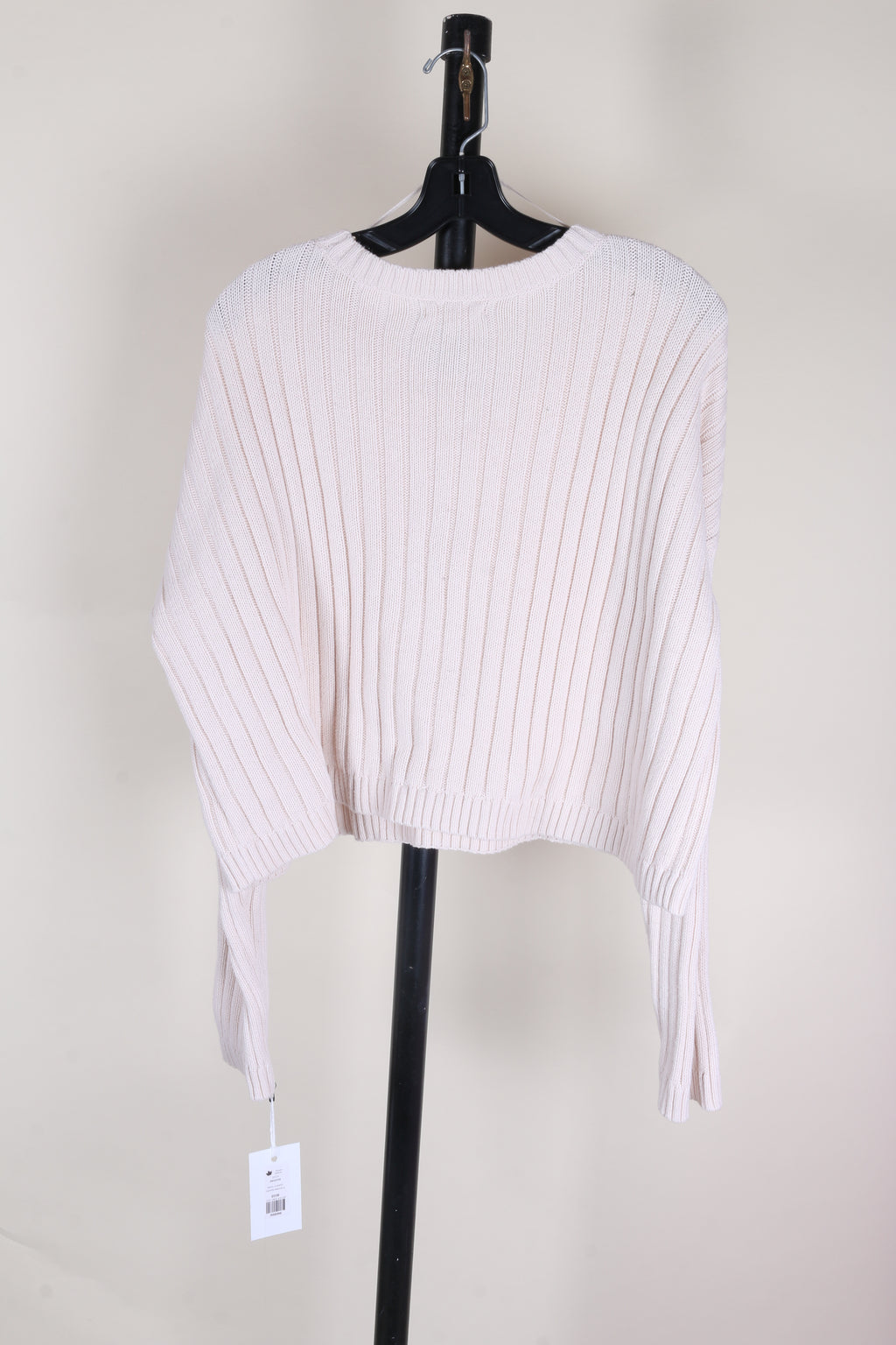 White L.A hearts Cropped Sweater, M