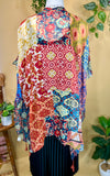 Patterned Moss Rose Tied Cardigan, O/S