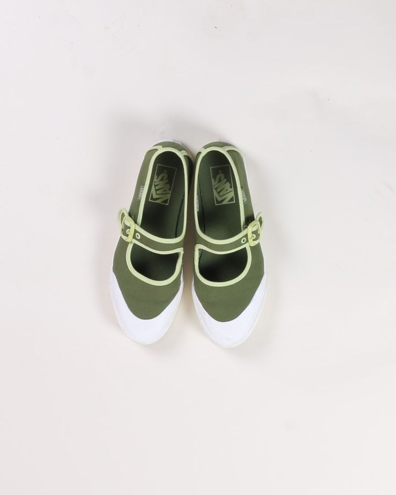 Green Vans Mary Janes, 8