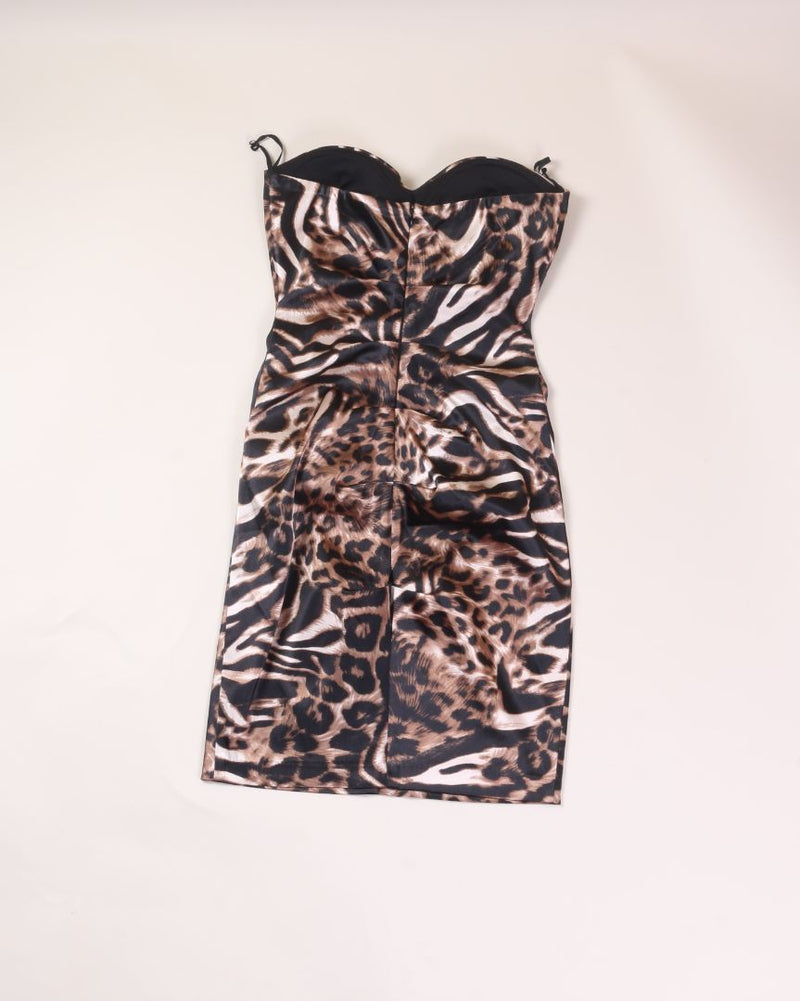 Animal Print Jump Apparel Mini Dress, 3/4