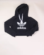 Black Adidas Cropped Hoodie, M