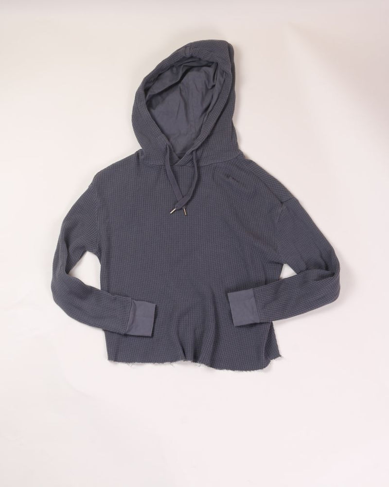 Gray Stoic Cropped Hoodie, M