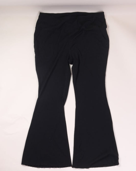 Black MTA Sport Flared Leggings, 2X