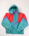 Green/Red Great Canadian Puffy Jacket, M