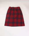 Red Pendelton Pencil Skirt, 16