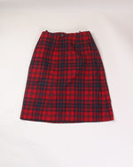 Red Pendelton Pencil Skirt, 16