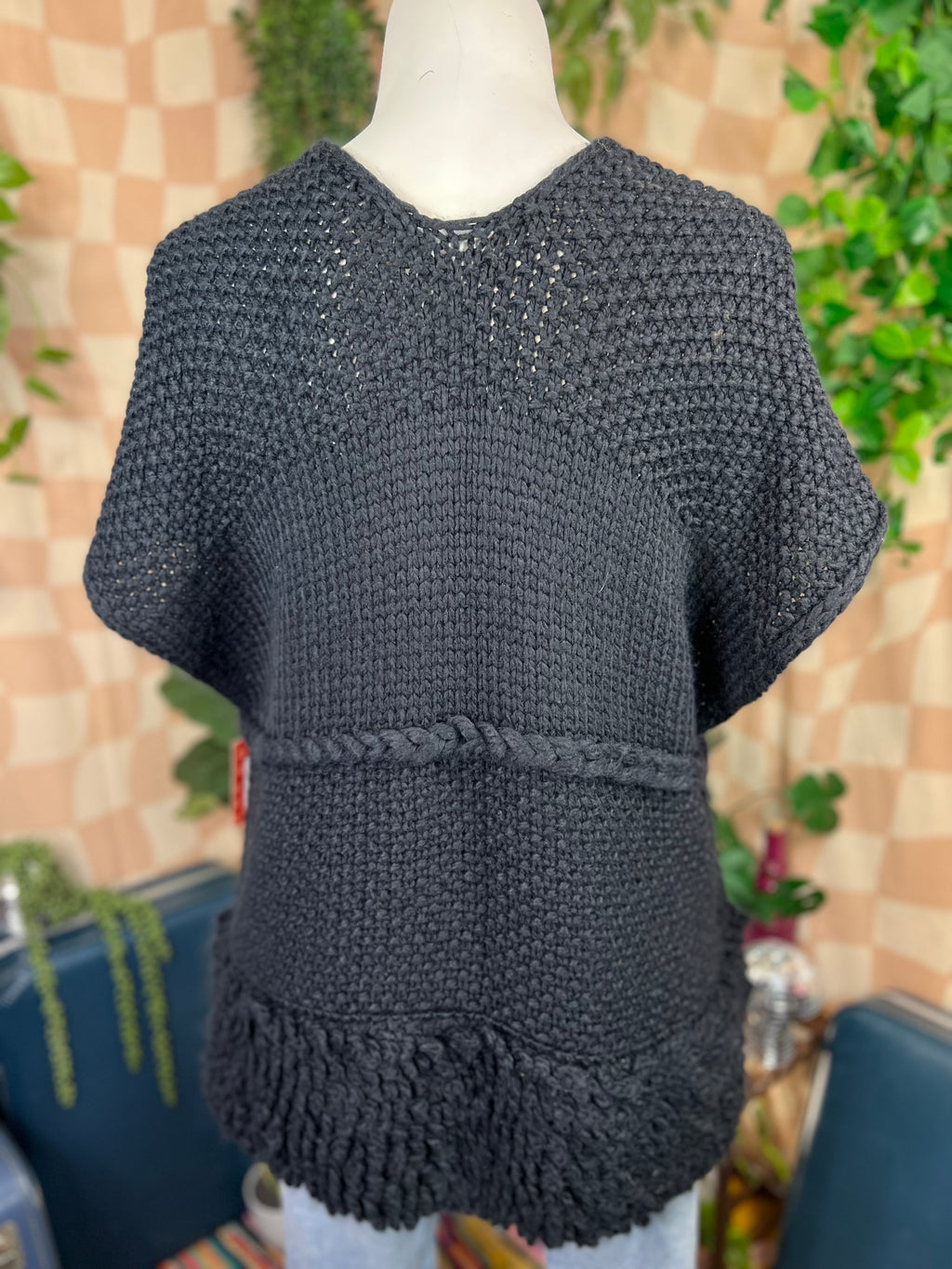 Rebecca Minkoff Chunky Knit S/S Sweater, XL