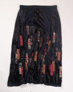 Black Natural Maxi Skirt, XL