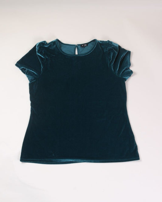 Green Express Velour Blouse, XL