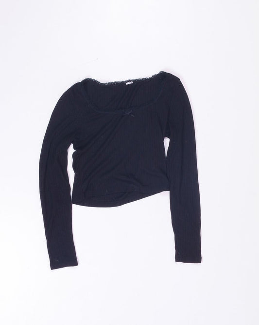 Black  Cropped Long Sleeve, M