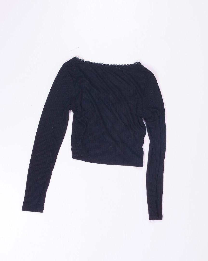 Black  Cropped Long Sleeve, M