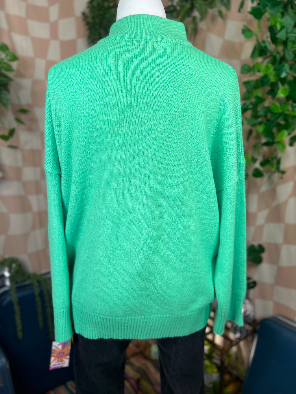 Green Missguided Mockneck Sweater, 10/12