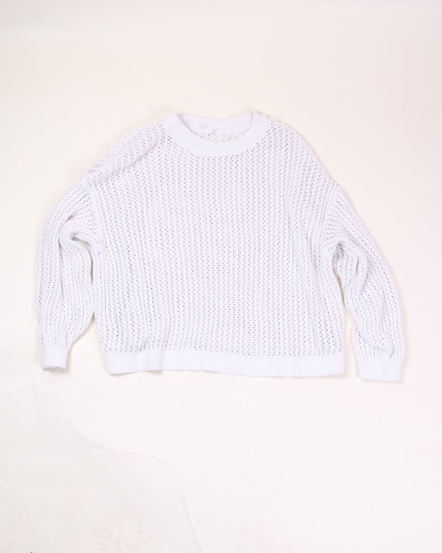 White Old Navy Loose Knit Sweater, 2X