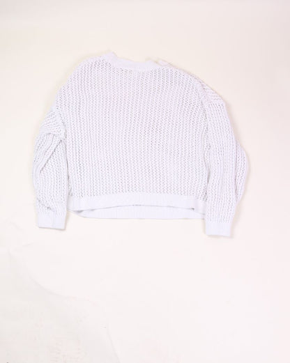 White Old Navy Loose Knit Sweater, 2X