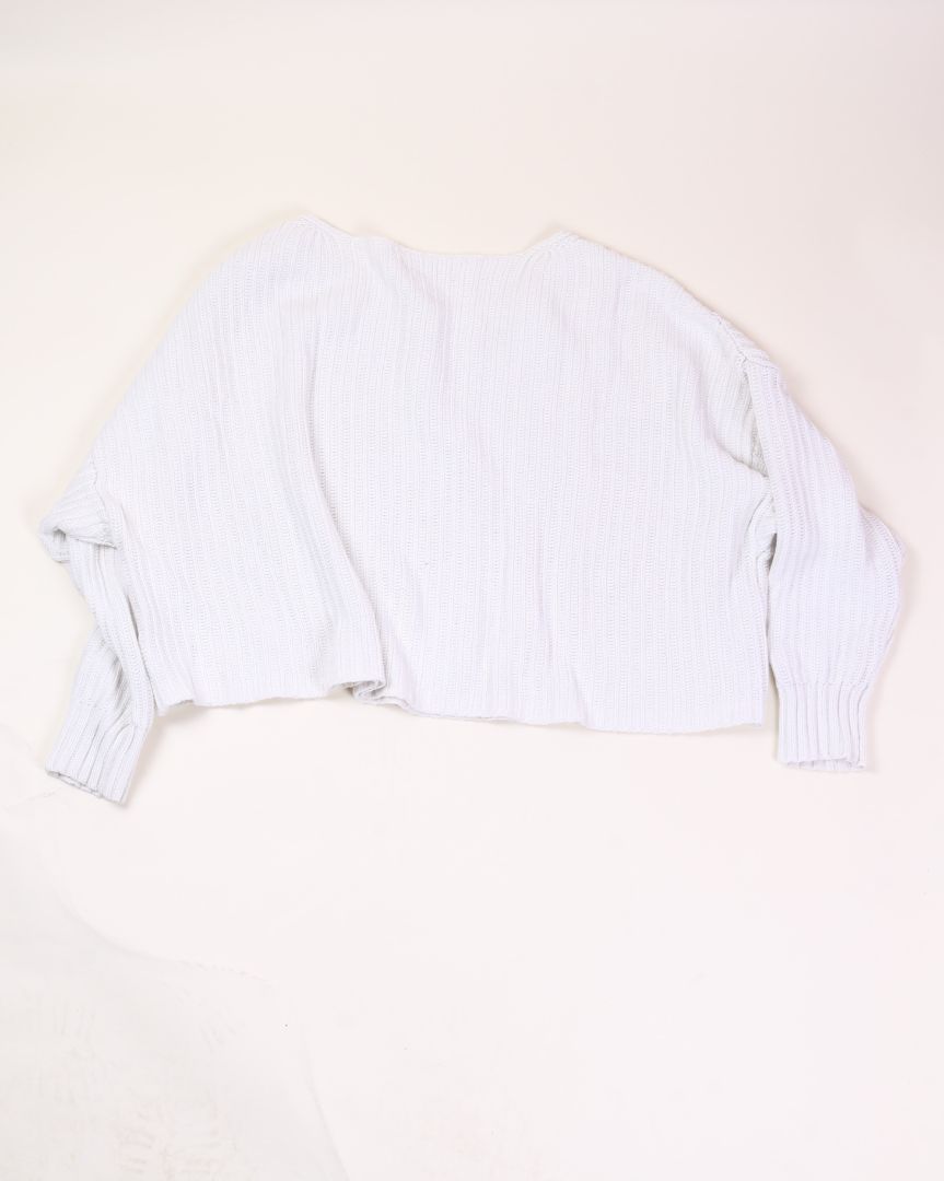 White American Eagle Buttoned Cropped Sweater, XL