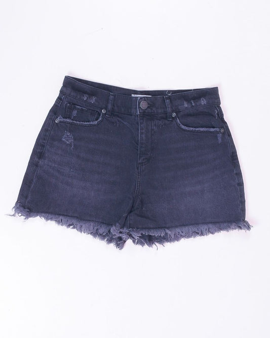 Black Loft Cutoff Denim Shorts, 0