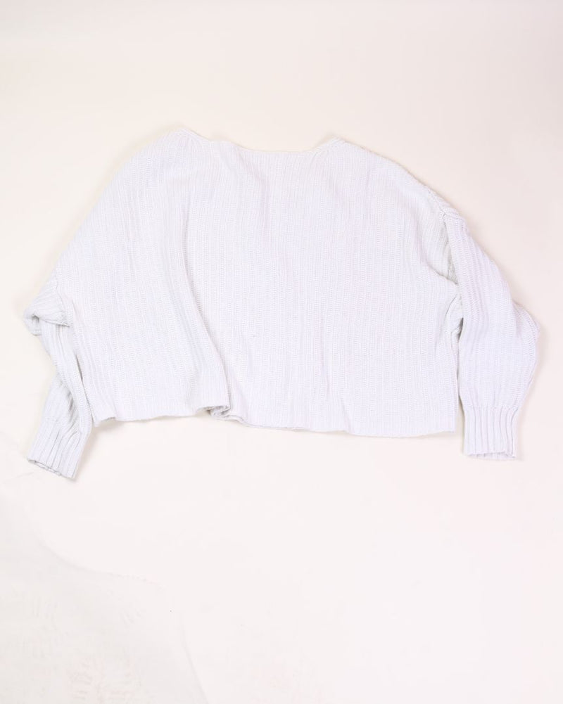 White American Eagle Buttoned Cropped Sweater, XL