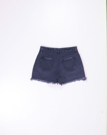 Black Loft Cutoff Denim Shorts, 0