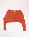 Orange Out From Under Cropped Long Sleeve, L